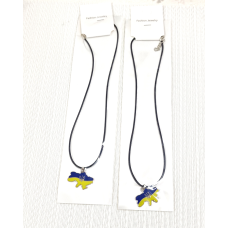 Кулон патріотичний карта України з тризубом