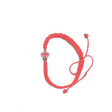 Брослет червона нитка з двохстороннім хрестиком