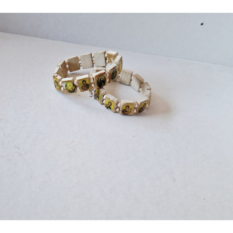 Брослет з дерева з іконами