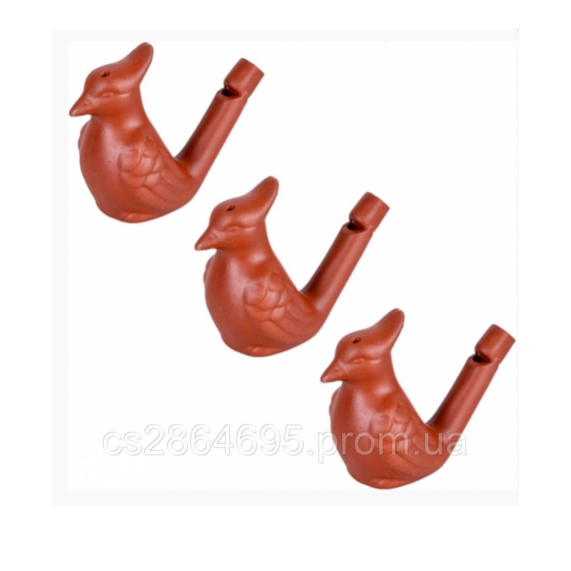 Свисток керамічний птах коричневий Соловей Свисток керамічний птах коричневий Соловей