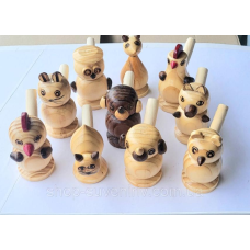 Свистулька дерев“яна у вигляді різних тварин