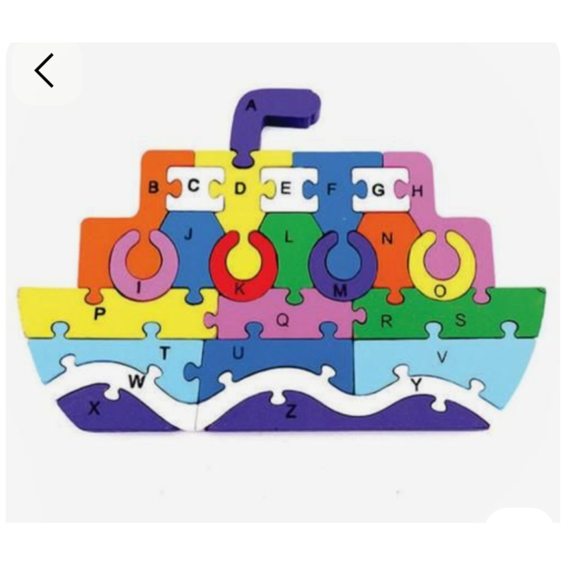 Пазл з англійським алфавітом і цифрами