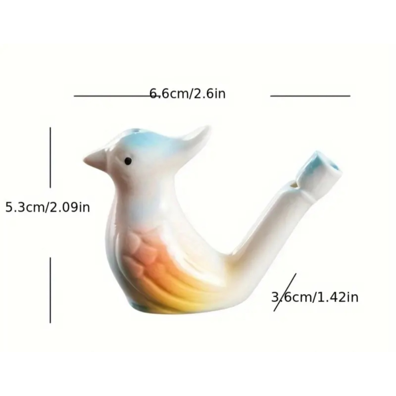 Свисток керамічний Птах з чубчиком