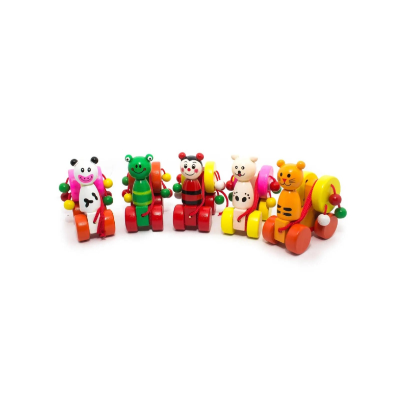 Машинка каталка на шнурку