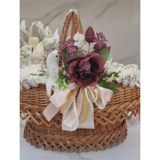 Прикраса на кошик великодній букети