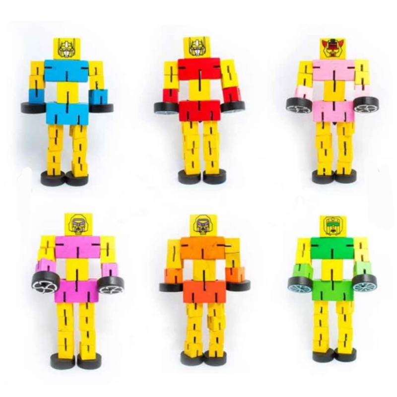 Іграшка з дерева“ робот  трансформер“17.5см