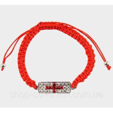 Брослет з червоної нитки з хрестиком
