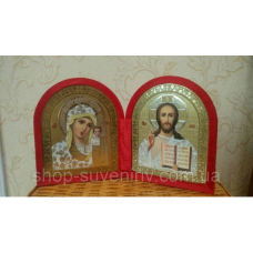 Ікона в бархаті подвійна складень