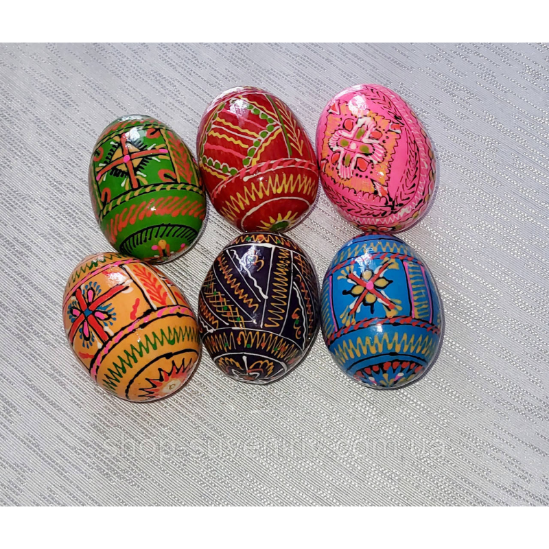Розписні крашанки, дерев“яні великодні яйця, писанки