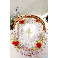 Святкова серветка на великодній кошик 55×40