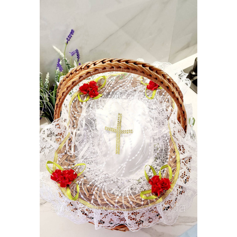 Святкова серветка на великодній кошик 55×40